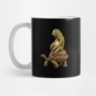 Sloth Riding Tortoise Sloth Riding Turtle Mug